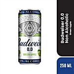 Budweiser 0.0 Non Alcoholic Green Apple Beer - Refreshing Flavour 330 ml Can