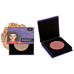 Sugar Cosmetics Contour De Force Mini Blush - 01 Peach Peak + Mini Highlighter - 01 Champagne Champion 50 g (Pack of 2)