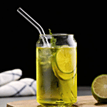 Femora Borosilicate Coffee Mug With Glass Straw - Eco-Friendly, For Hot & Cold Beverages 400 ml (1 pc)