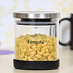 Femora Borosilicate Air-Tight Glass Jar With Silicon Base -  Leak Proof, Scratch Resistant 900 ml (1 pc)