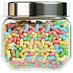 Femora Kitchen Storage Jar - Metallic Clear Glass,  For Pulses, Grains 1 L