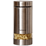 Femora Metallic Clear Glass Kitchen Storage Jars For Storing Grains, Pulses 1.3 L (1 pc)