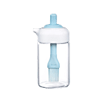 Femora Borosilicate Glass Cannister - Clear, Storage For Dry/Liquid Kitchen Ingredients, Blue 200 ml (1 pc)