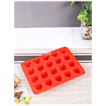 Hazel Silicone Chocolate/Candy 3D DIY - Heart Baking Mould, 20 Slots, Oven-Safe, Reusable, Multi Design, Red 1 pc 