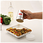 Hazel Stainless Steel Chocolate Shaker/Sprinkler With Lid - Kitchen Tool, For Cocoa, Icing Sugar, Coffee, Silver 310 ml (1 pc)