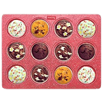 Hazel Aluminium Cupcake/Muffin Mould - Mini Crown, 12 Cavities, Granite Finish,Home & Bakery, Microwave Safe, Red 1 pc