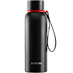 Borosil Hydra Trek Hot & Cold Stainless Steel Flask/Bottle - Vacuum Insulated, Black 700 ml (1 pc)