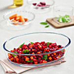 Borosil Oval Baking Dish - Oven & Freezer Safe, Borosilicate Glass, Transparent 1.6 L 