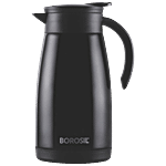 Borosil Hot & Cold Stainless Steel Tea Pot - Rustproof, Black 1 L (1 pc)