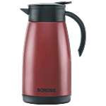 Borosil Tea Pot - Stainless Steel, Vacuum Insulated, Red 1 L (1 pc)