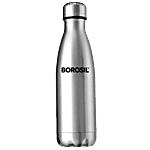 Borosil Hydra Bolt Hot & Cold Stainless Steel Flask/Water Bottle - Vacuum Insulated, Black 500 ml (1 pc)