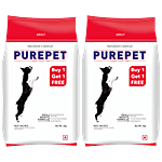 Purepet Meat & Rice Adult Dog Dry Food 2.8 kg (Buy 1 Get 1 Free)