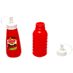 Swastik Plastic Sauce Bottle - Red, Easy To Squeeze, Sturdy & Durable 250 ml (Set of 2)