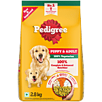 Pedigree Adult & Puppy Dry Dog Food, 100% Vegetarian, 2.8 kg, 100% Complete & Balanced Food for  Dogs & Puppies 2.8 kg