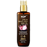 Wow Skin Science Onion Black Seed Hair Oil - With Comb Applicator, Controls Hair Fall, No Mineral Oil, Silicones 200 ml 