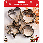 Petals Stainless Steel Cookie Cutter - 12 Cm, Baking Essential 12 pcs