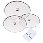 Kuber Industries Stainless Steel Food Cover/Jali/Net Lid - Code-Net39, 18cm,20cm & 23 cm, Silver 3 pcs 