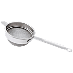 Kuber Industries Stainless Steel Double Mesh Tea Strainer/Chalni - CTKTC01764, Diameter 10 Cm, Silver 1 pc