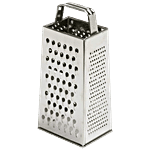 Kuber Industries Stainless Steel 5 In 1 Grater/Slicer - 4 Sides, For Cheese, Vegetables, Ginger & Garlic, Silver 1 pc