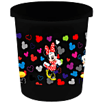 Kuber Industries Disney Team Mickey Printed Plastic Dustbin - HS_35_KUBMARTS17333, Recycling Bin, Black 5 L