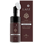 LAFZ Caffeine Foaming Face Wash - With Built-In Brush, Gently Exfoliates & Cleanses Skin 100 ml 