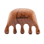 mCaffeine Wooden Head Massage Comb - Stimulates Hair Roots 1 pc 