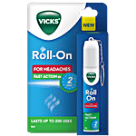 Vicks Roll On Inhaler - 2 In 1, Headache & Blocked Nose Relief 8 ml 