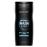 Mancode 3 In 1 Hydro Wash - Body, Face & Hair, Hydrates, Rejuvenates Skin, For Men 450 ml