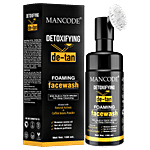 Mancode Detoxifying De-Tan Foaming Face Wash - With Built-In Brush, For Deep Cleansing 150 ml 