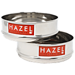 Hazel Stainless Steel Cooker Dabba Set - Flat, Perfect For 5 L Cookers, For Steaming, Reheating, Silver 750 ml
