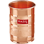 Hazel Copper Glass/Tumbler - Designer Hammered Finish, Sturdy, For Everyday Use 400 ml (1 pc)