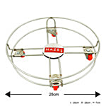 Hazel Stainless Steel LPG Gas Cylinder Stand - Heavy Duty, Trolley With Rollers Wheels, Silver 1 pc