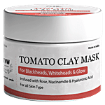 TNW-The Natural Wash Tomato Clay Mask - Removes Blackheads & Whiteheads With Niacinamide & Hyaluronic Acid, Glowing & Healthy Skin 50 g 