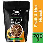 True Elements Fruit & Nut Muesli - 10.8g Fiber Per 100g, High Protein, Ready To Eat Breakfast 700 g Pouch