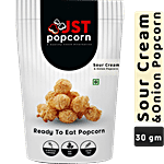 JST Popcorn Gourmet Popcorn - Cream & Onion, Ready To Eat, Gluten Free, Healthy Snack 30 g Pouch