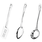 Crystal Stainless Steel Spatula, Ladle & Server Set - Elegant Design, Durable, Dishwasher Safe 3 pcs