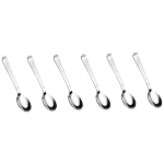 Crystal Stainless Steel Sleek Baby Soup Spoon Set - Elegant Design 6 pcs