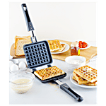 Omega Non-Stick Aluminium Waffle Maker/Square French Egg Pancake Mould - 14.5 cm, 1.5 mm 1 pc 