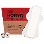 The Woman's Company Night Pads - Ultra Soft Organic Cotton, Biodegradable 12 pcs