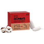 The Woman's Company Tampons Without Applicator - Regular, Made With Ultra Soft Cotton 18 pcs