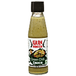 Gun Master Green Chilli Sauce - Spicy, Fresh, Tangy Condiment, For Asian Cooking 200 g PET Bottle