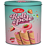 Haldiram's Roll Pole Wafer - Garden Fresh Strawberry Flavour, Crispy 150 g 
