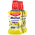 Colgate Maxfresh Mouthwash - 10X Longer Cooling, Removes Germs, No Bad Breath, Elaichi 250 ml (Buy 2 Get 1 Free)