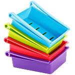 Floraware Plastic Refrigerator Storage Rack Set - Durable, Multicoloured 4 pcs