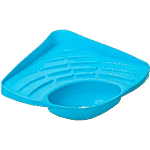 Floraware Multipurpose Kitchen Sink Corner Organiser/Rack - Durable, Blue 1 pc 
