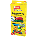 Flair Creative Jumbo Stick Erasable Crayons - Pigmented, Non Flaky 12 pcs