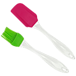 Trm Silicon Spatula & Oil Brush Combi Set - Easy To Use 2 pcs