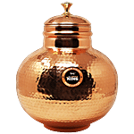 Mr. Copper King Copper Matka Tank Hammered - Round, 100% Premium Quality, Boosts Immunity 7 L