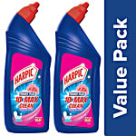 Harpic Power Plus - Disinfectant Toilet Cleaner Liquid, Rose, 10x Max Clean 1 L (Pack of 2)