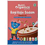 Nutri Organics Ragi Kaju Badam Porridge Mix - Instant Healthy Wholesome Food, For Kids & All Ages 200 g